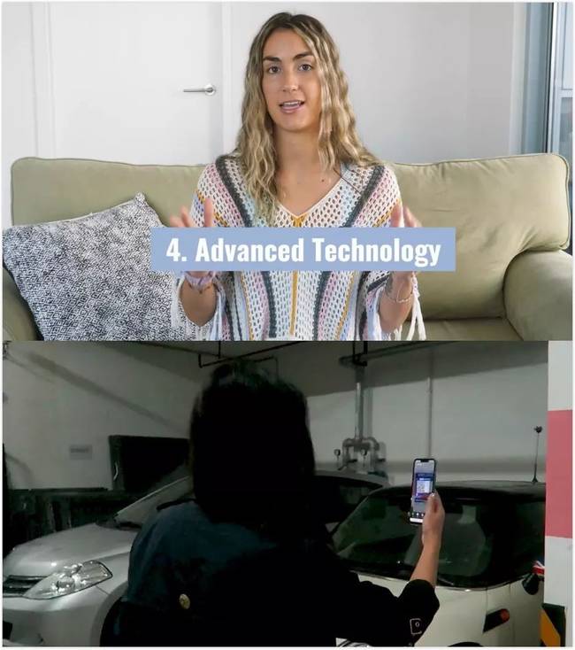 ▲Poppy的伙伴用手机付出停车资。(视频截图)