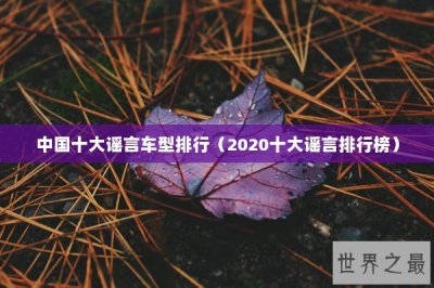 ​中国十大谣言车型排行（2020十大谣言排行榜）