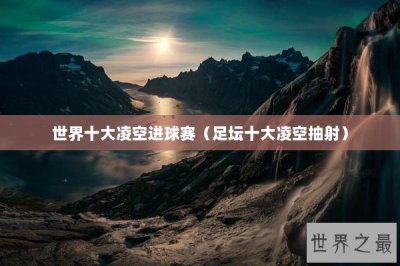 ​世界十大凌空进球赛（足坛十大凌空抽射）