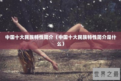 ​中国十大民族特性简介（中国十大民族特性简介是什么）