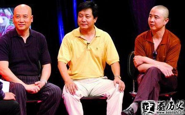 唐僧的扮演者(左迟重瑞,中汪粤,右徐少华)