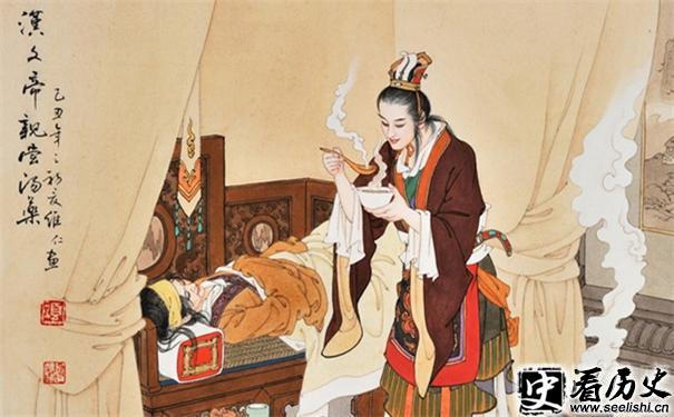 汉文帝伺候母亲