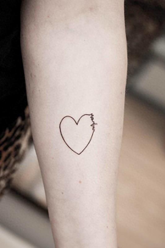 女生专属!12个细小又可爱的心形纹身推荐!