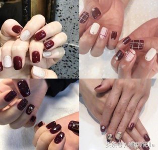 ​最适合美甲的颜色：酒红色美甲合集~