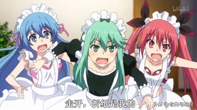 ​约会大作战：五个时期的折纸，长发表情最丰富，精灵状态最美！