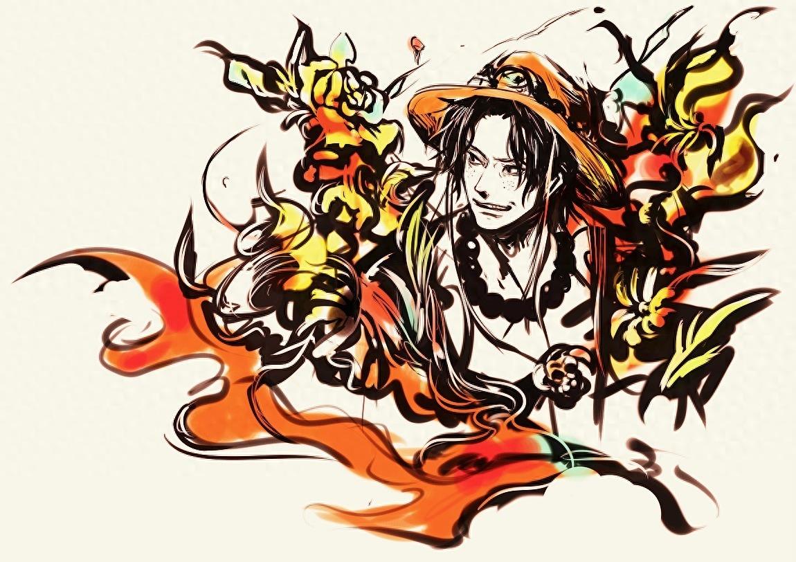 最燃的海贼王，永远帅气的火拳艾斯油画风帅图集锦