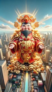 ​迎接新年：财神主题手机高清壁纸，祝您财运亨通