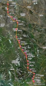 ​川青铁路线路图与站点分布