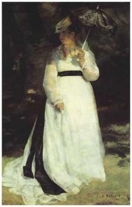 ​禁画撑伞的女人油画，作者因此画终身残疾无人敢收藏