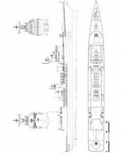 ​中国海军驱逐舰167号深圳舰四视图